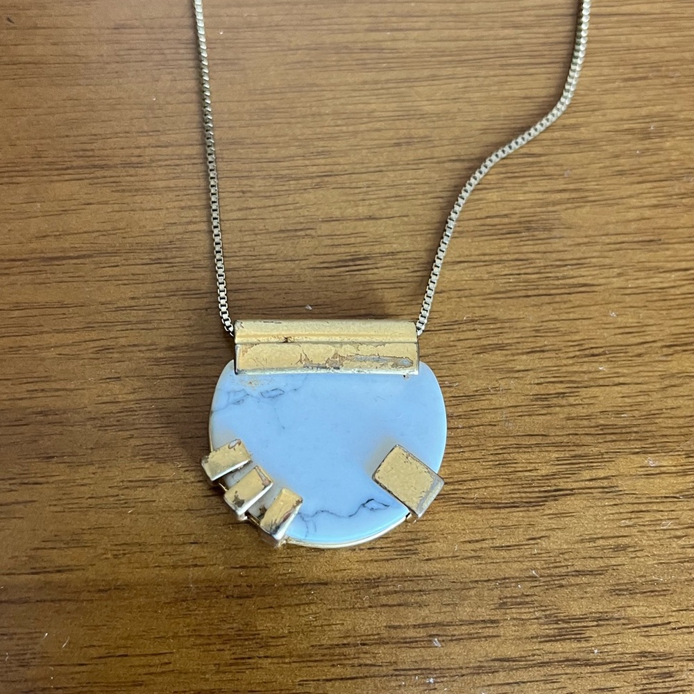 Madewell gold and marble necklace